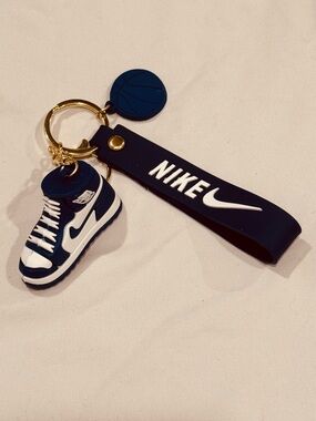 Navy and White Mini Sneaker BagCharm Coquette Wristlet Novelty Gift NWOT
